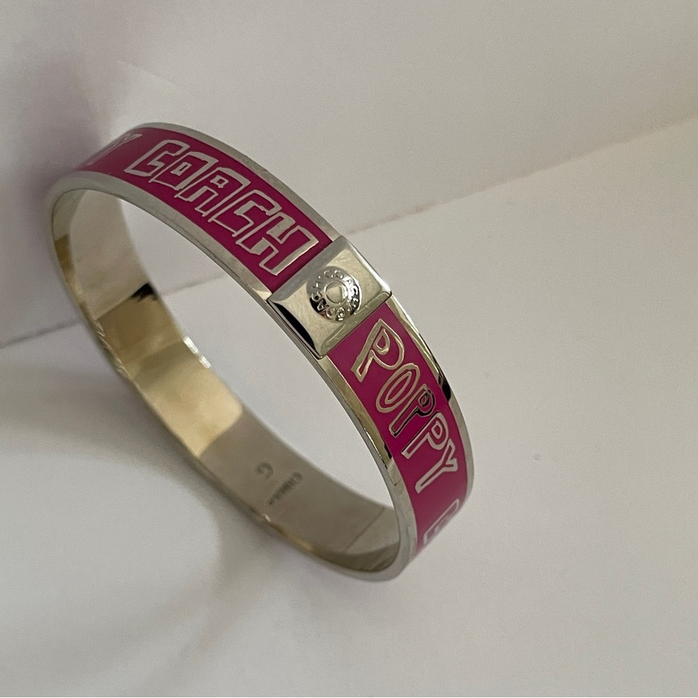 Coach Vintage Poppy Heart Bangle Bracelet - Picture 2 of 4